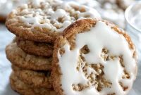 Thin Chewy Gluten-Free Iced Oatmeal Cookies