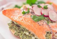 Spinach and Celery Stuffed Salmon Fillets — Simple Seafood Recipe