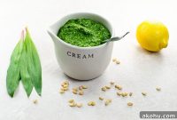 Ramp Pesto with Fresh Basil and Spinach: Spring Garlic Sauce