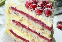 White Chocolate and Cranberry Layer Cake Recipe