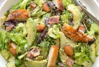 Crispy Chicken Caesar with Tangy Tahini Dressing