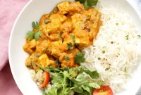 Achari Tofu Paneer: Spiced Tofu and Veggies in Pickle Sauce