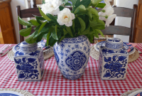 Fourth of July Red, White and Blue Tablescape Ideas