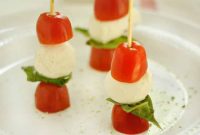 Mini Caprese Skewers: Fresh Tomato, Mozzarella & Basil Bites