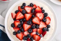 Patriotic Layered Cheesecake Dip for Fourth of July Parties