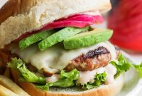 Avocado Turkey Burgers with Lime and Cilantro Recipe