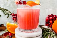 Cranberry Whiskey Sour Cocktail Recipe — Festive Cranberry Sour