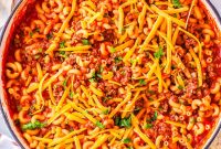 Cheesy Sloppy Joe Pasta Skillet Recipe for Weeknight Dinners