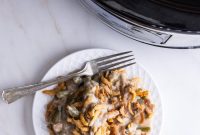Slow-Cooker Green Bean Casserole with Creamy Mushroom Sauce