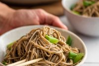 Chilled Soba Noodle Salad with Sesame-Ginger Dressing