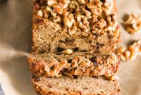 Paleo Chocolate Banana Bread with Walnut Crumble Topping