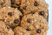 Gluten-Free Almond Butter Oatmeal Chocolate Chip Cookies