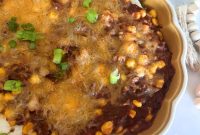 Cheesy Taco Pie with Spiced Ground Beef
