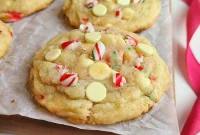 White Chocolate Candy Cane Cookies Recipe for Holiday Baking