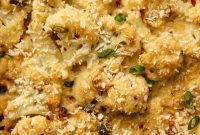Creamy Vegan Cauliflower Casserole with Cheesy Cashew Sauce