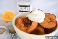 Caramelized Roasted Plums & Peaches with Honey and Thyme