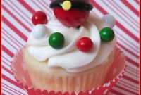 Santa Belly Gumball Cupcake Toppers — Festive Holiday Dessert Picks