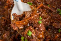 Slow Cooker Mongolian Beef Recipe — Tender Garlic Soy Beef