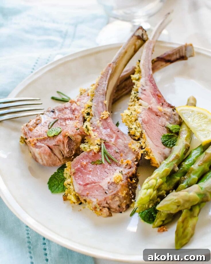 Image for Oven-Roasted Herb Crusted Rack of Lamb