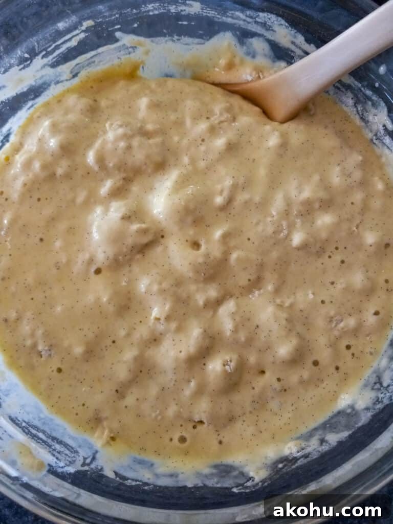 a bowl of pancake batter