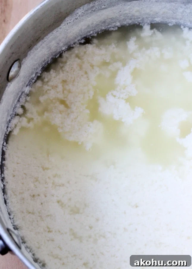 Curds forming