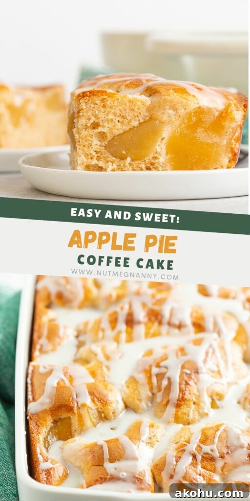 Apple Pie Filling Coffee Cake Recipe — Warm, Spiced Dessert 12 Apple Pie Filling Coffee Cake pin for Pinterest.