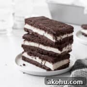 Gluten-Free Ice Cream Sandwiches You’ll Love 21 A stack of gluten-free ice cream sandwiches on a small white plate.