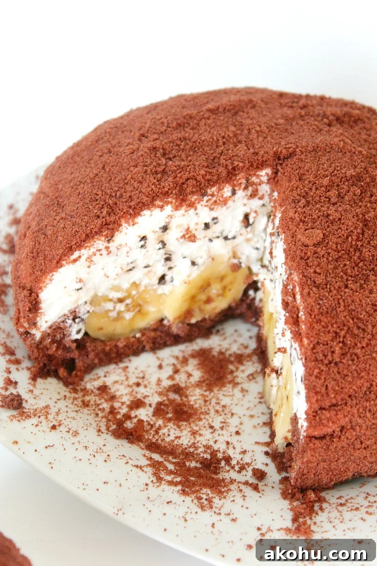 Banana Whipped Cream Dome Cake Recipe for Stunning Desserts 6 banana whipped cream cake