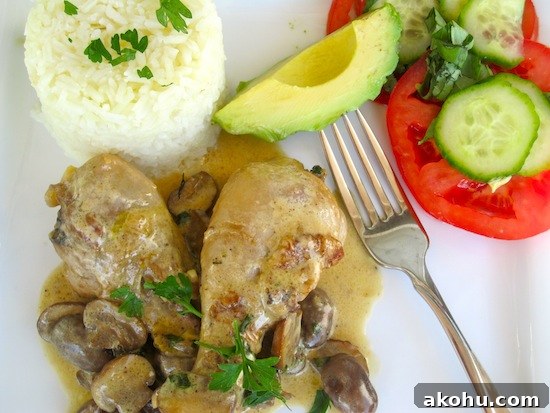 Chicken with Mushroom sauce