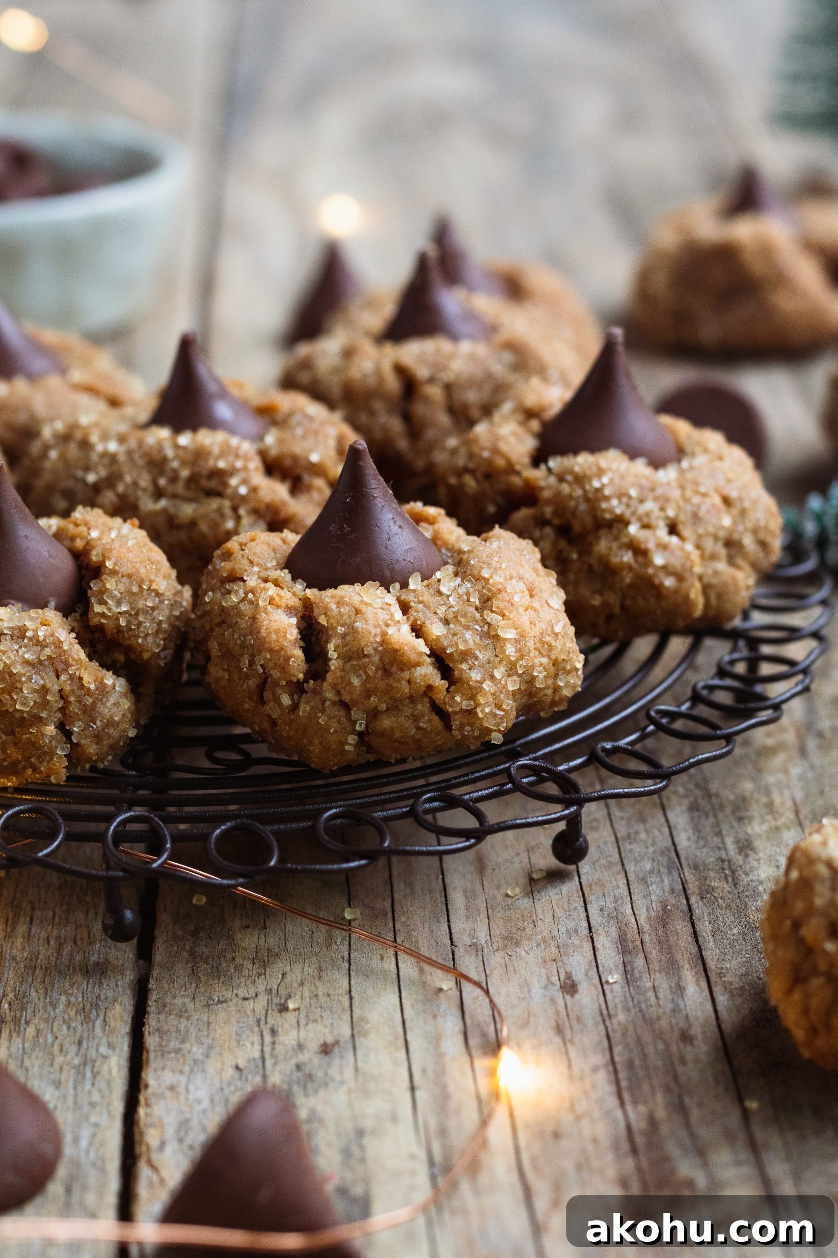 Peanut Butter Blossoms: Soft Chocolate Kiss Cookies Recipe 3 Healthy Peanut Butter Blossoms || Gluten-free and Dairy-free