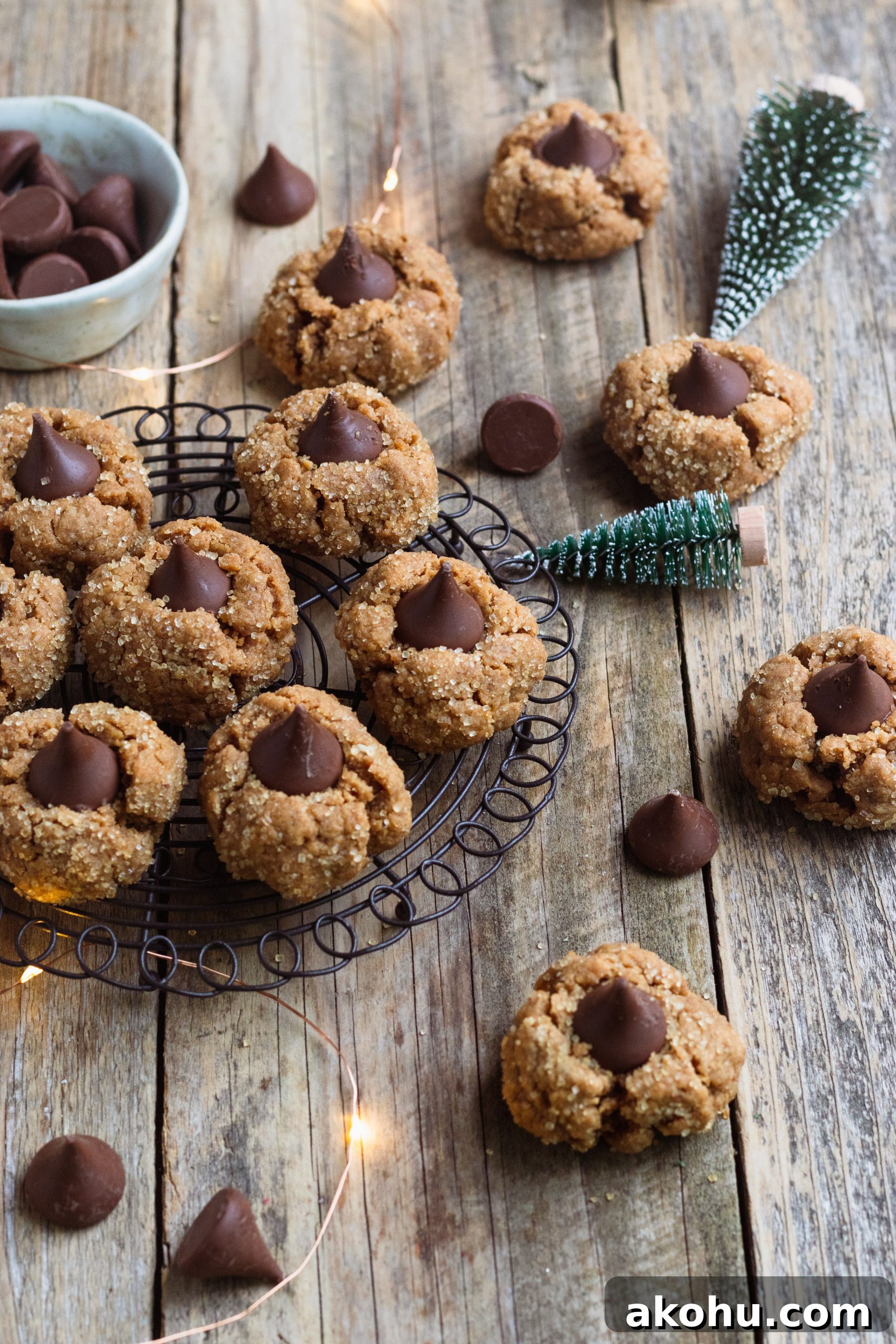 Peanut Butter Blossoms: Soft Chocolate Kiss Cookies Recipe 4 Healthy Peanut Butter Blossoms || Gluten-free and Dairy-free
