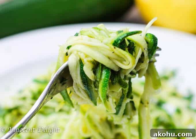 Garlic Lemon Zucchini Noodles Recipe with Parmesan 2 Garlic lemon zucchini noodles