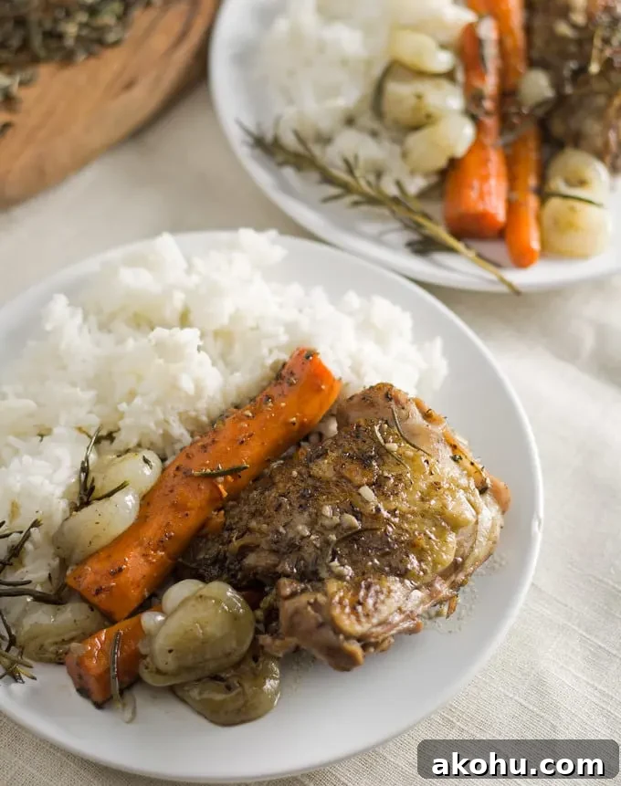 Tea braised chicken thighs with vegetables