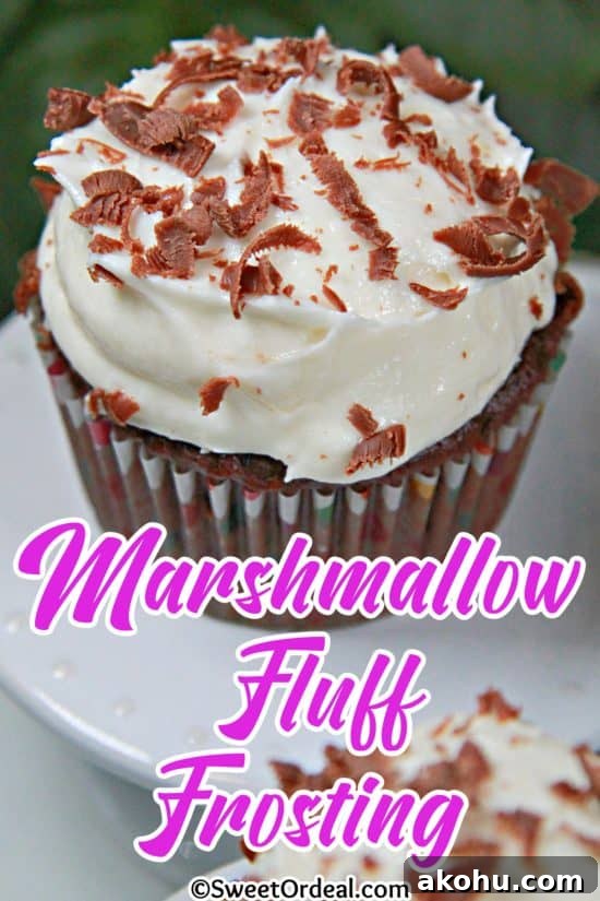 Marshmallow Fluff Frosting is a cloud-like topping with smooth butter and gooey marshmallow creme.
