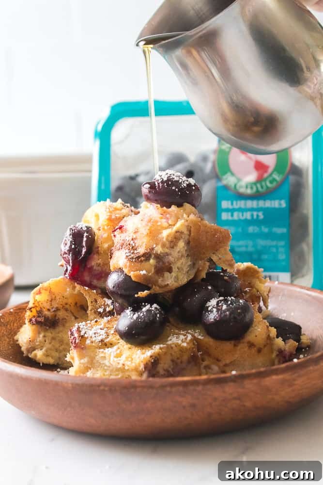 syrup on breakfast casserole