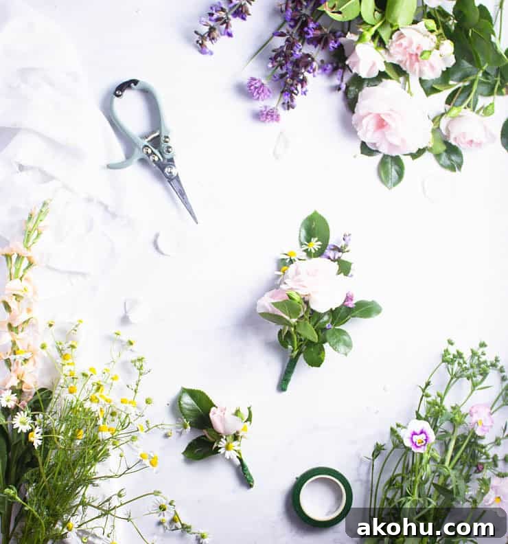 cut flowers on a marble backdrop.
