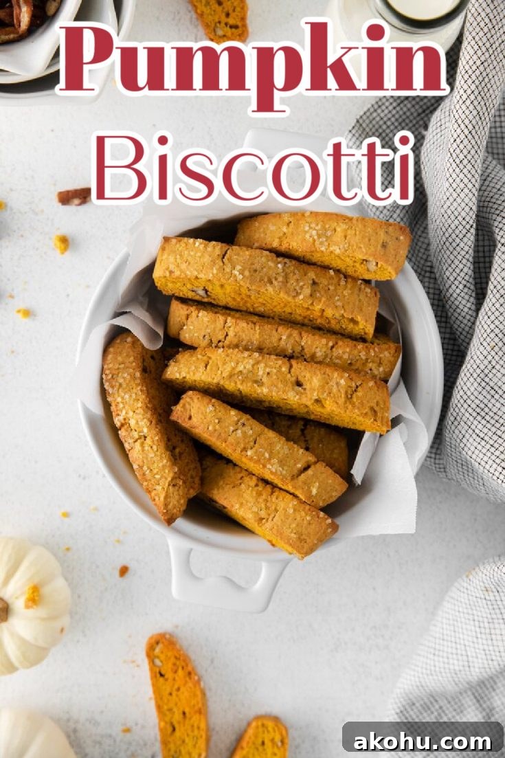 Pumpkin biscotti for Pinterest