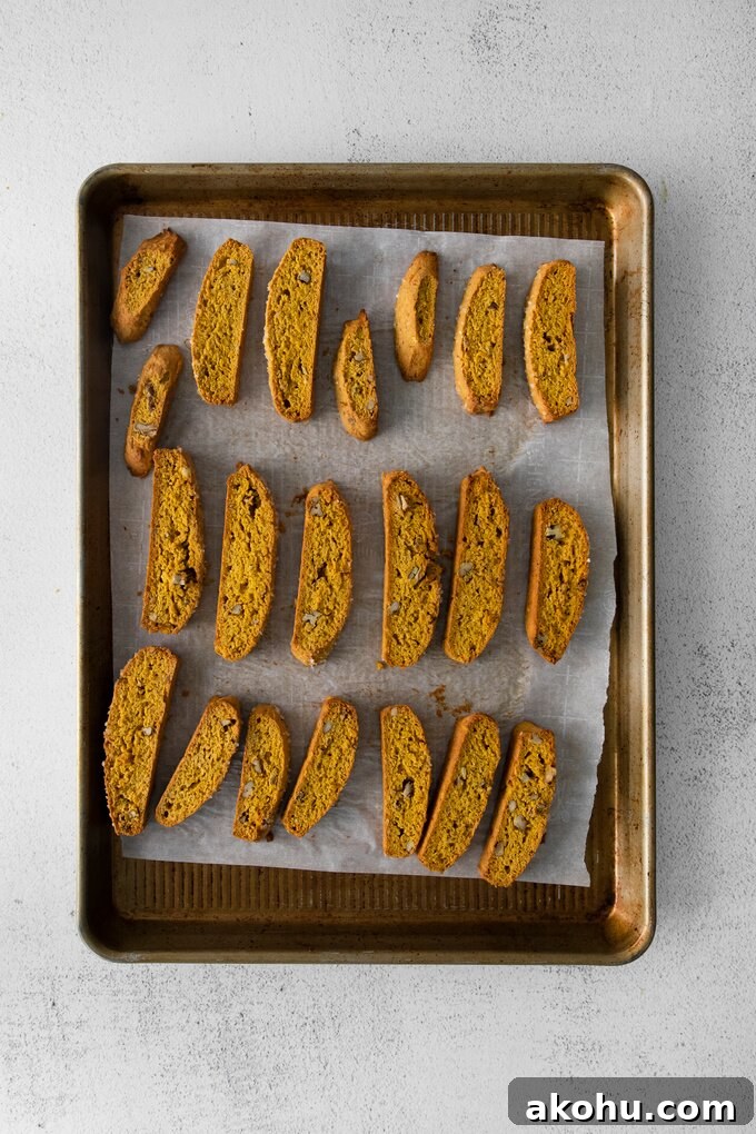 Crunchy Pumpkin Biscotti Recipe for Fall Baking 5 Close-up of pumpkin biscotti