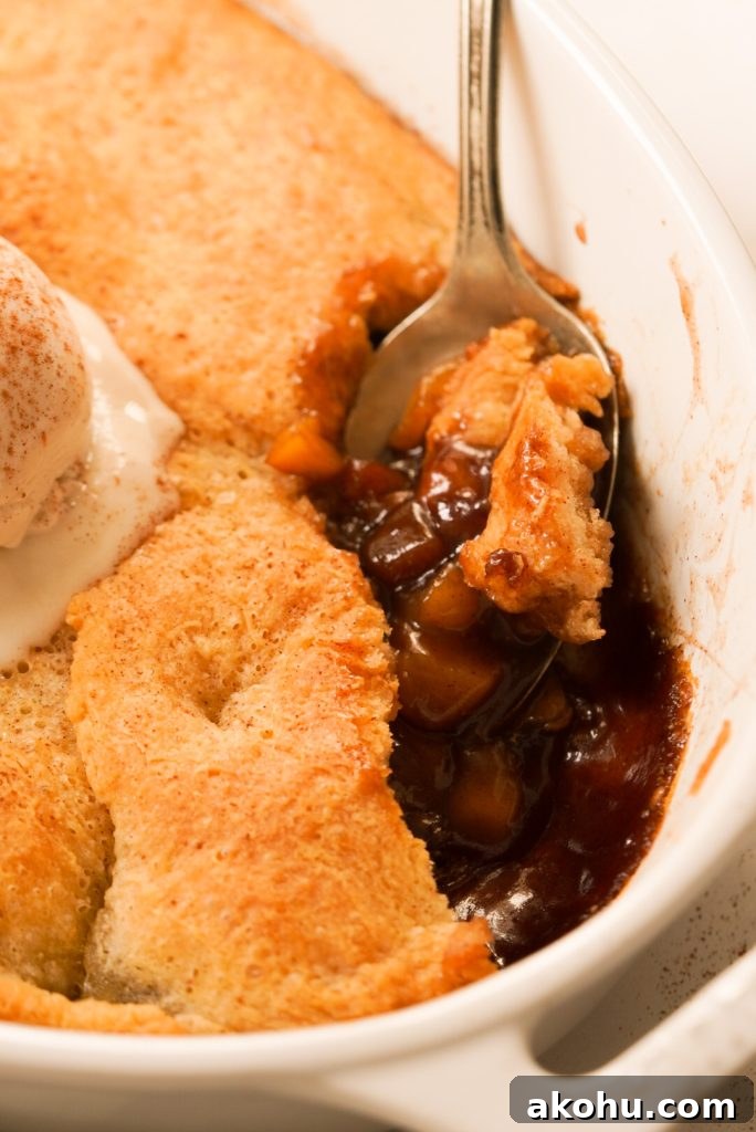 easy cinnamon peach cobbler made with crescent rolls