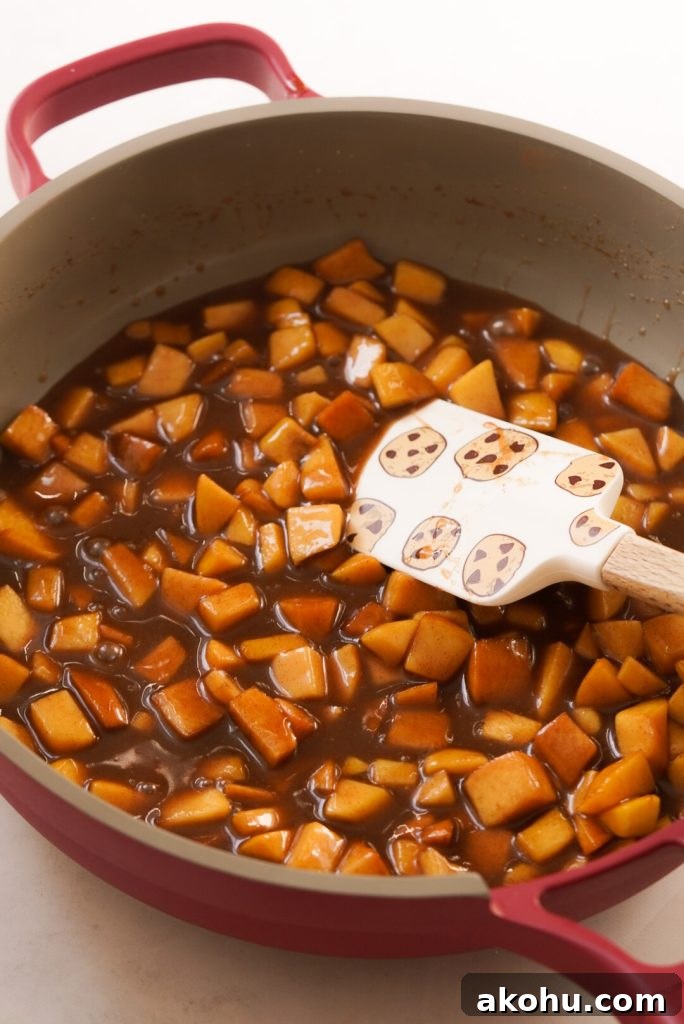 thickened peach cobbler filling