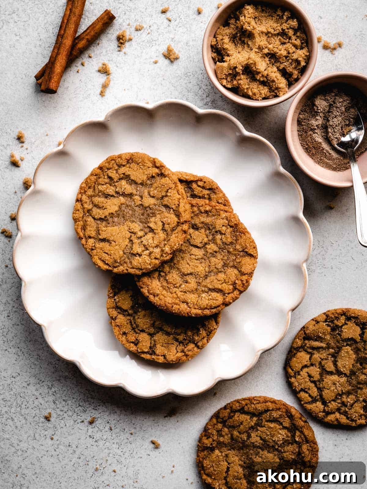 brown sugar cookies on a plate