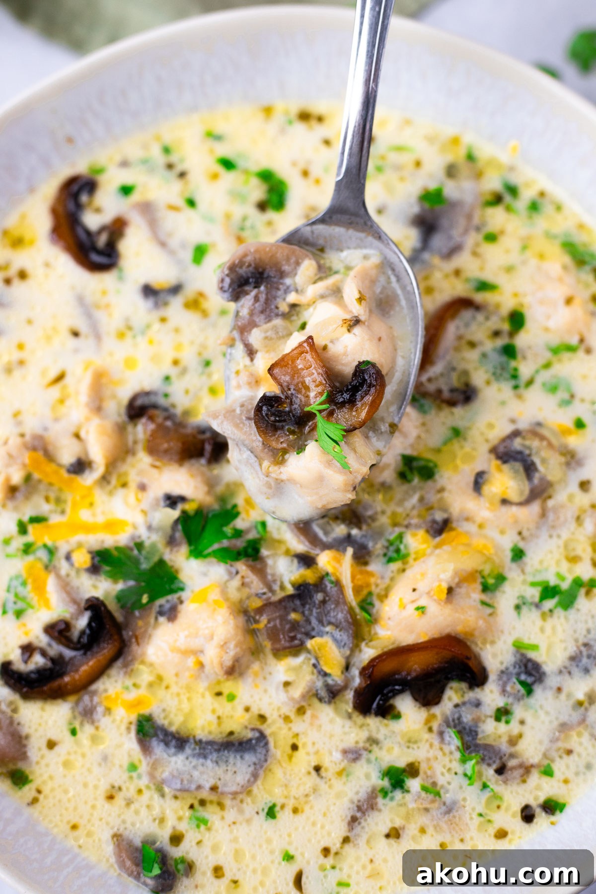 low carb chicken mushroom soup