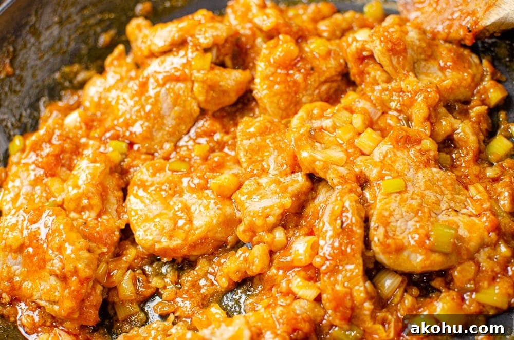 stir the pork with all ingredients together.