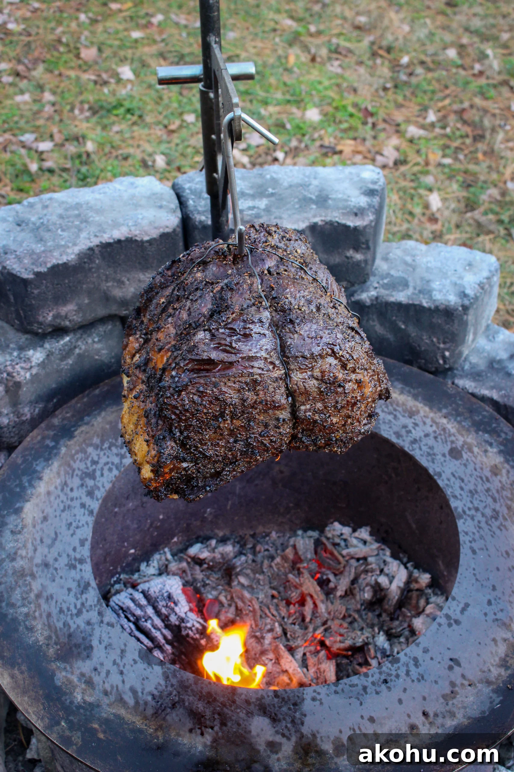 How to Cook Hanging Prime Rib: Recipe and Roasting Tips 5 Hanging Prime Rib as it cooks