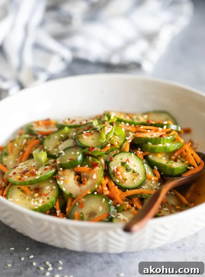 A picture of carrot and cucumber salad