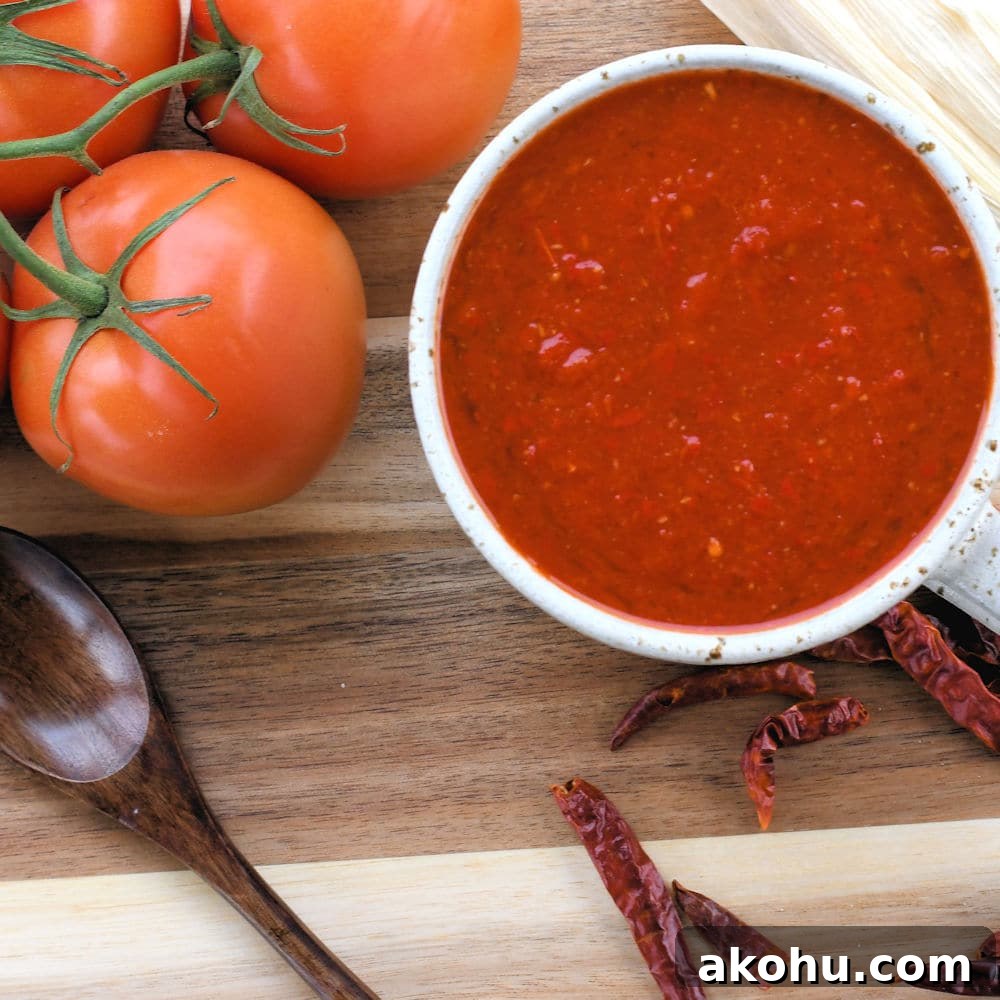 Homemade Tamale Sauce with Red Chiles