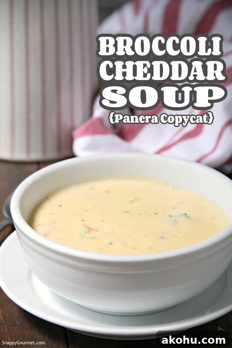 homemade Panera copycat Broccoli Cheddar Soup in bowl