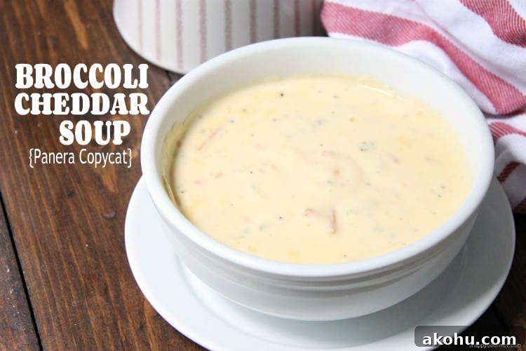 Broccoli Cheddar Soup in bowl