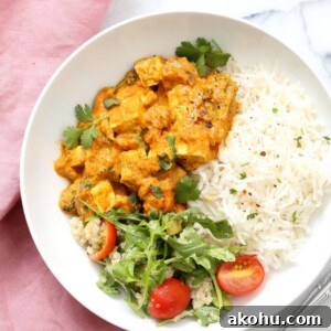 Tofu Achari "Paneer" - Tofu & Veggies in Achari Sauce