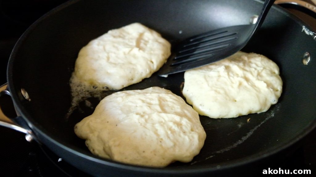 Pancakes cooking
